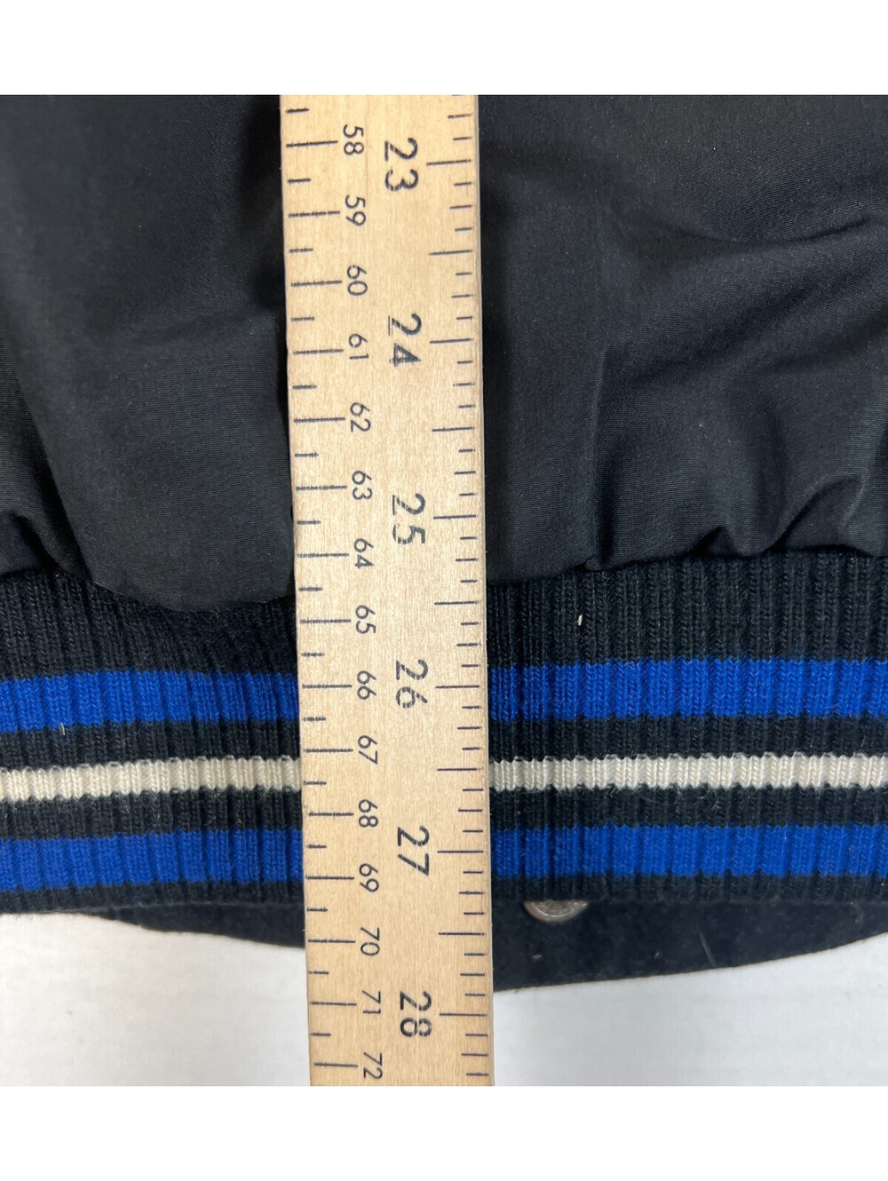 Vintage JH Design Toronto Blue Jays Varsity Jacket Black Royal Blue XL Damaged - Picture 11 of 13
